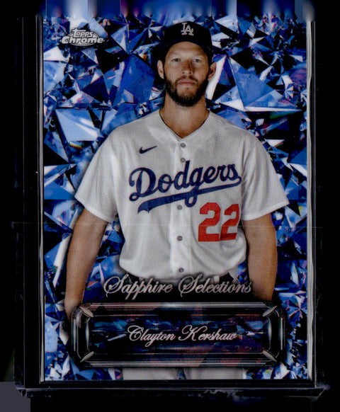 2024 Topps Chrome Update Sapphire #SS-15 Clayton Kershaw Sapphire Selections