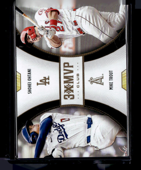 2025 Topps Welcome to the Club: 3X MVP #D2 Shohei Ohtani / Mike Trout Duals