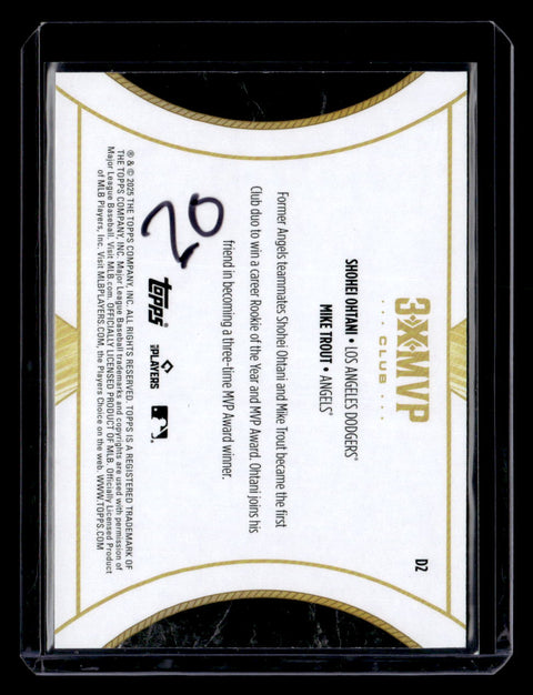 2025 Topps Welcome to the Club: 3X MVP #D2 Shohei Ohtani / Mike Trout Duals