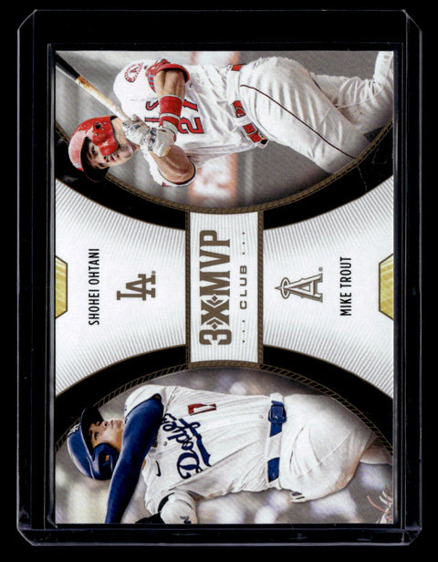 2025 Topps Welcome to the Club: 3X MVP #D2 Shohei Ohtani / Mike Trout Duals