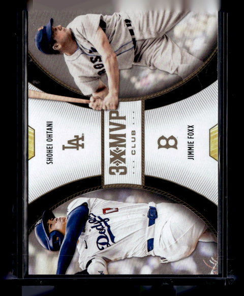 2025 Topps Welcome to the Club: 3X MVP #D11 Shohei Ohtani / Jimmie Foxx Duals