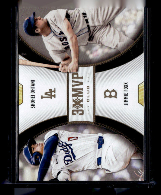 2025 Topps Welcome to the Club: 3X MVP #D11 Shohei Ohtani / Jimmie Foxx Duals
