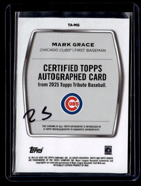 2025 Topps Tribute #TA-MG Mark Grace Tribute Autographs Blue #/150