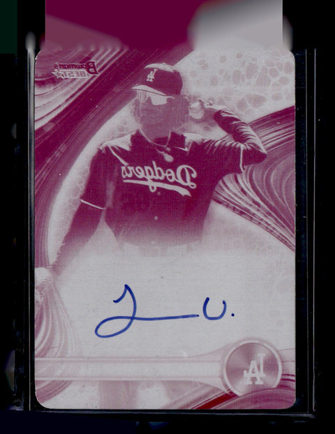 2024 Bowman's Best #B24-JV Joendry Vargas Auto Printing Plates Magenta #/1