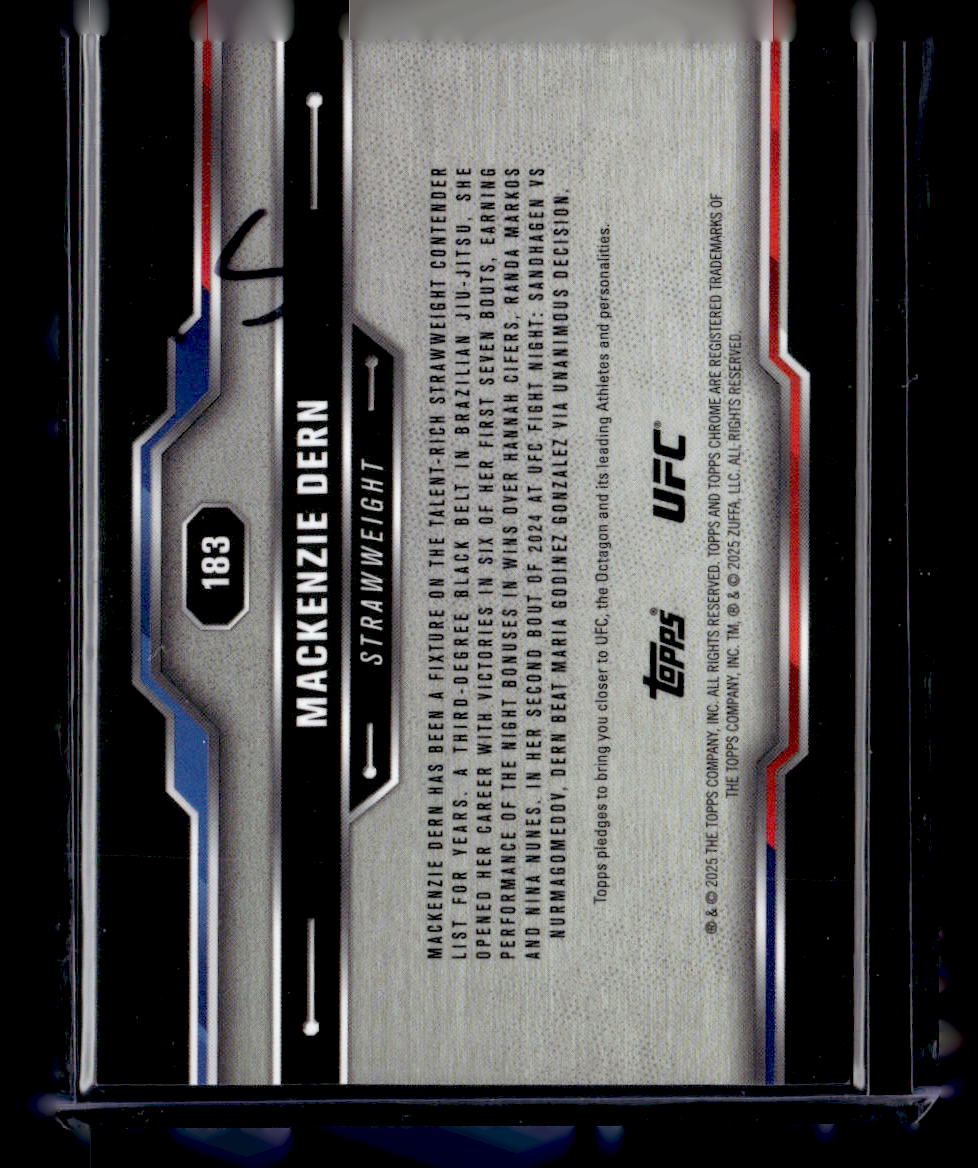 2025 Topps Chrome Sapphire Edition UFC #183 Mackenzie Dern Red Sapphire #/5