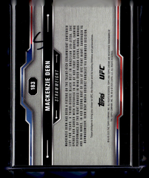 2025 Topps Chrome Sapphire Edition UFC #183 Mackenzie Dern Red Sapphire #/5