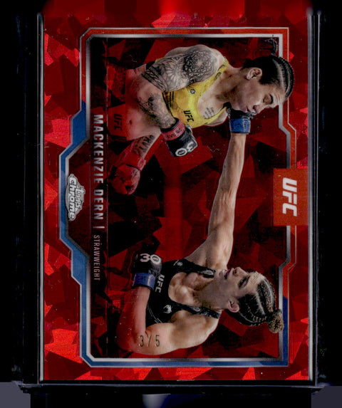 2025 Topps Chrome Sapphire Edition UFC #183 Mackenzie Dern Red Sapphire #/5