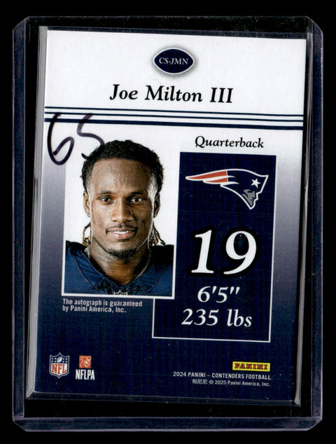 2024 Panini Contenders #CS-JMN Joe Milton III 1999 Contenders Speed Red #/100