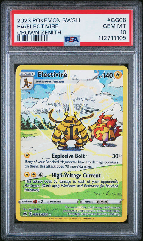 2023 Pokemon Sword And Shield Crown Zenith Fa/Electivire #GG08 PSA 10
