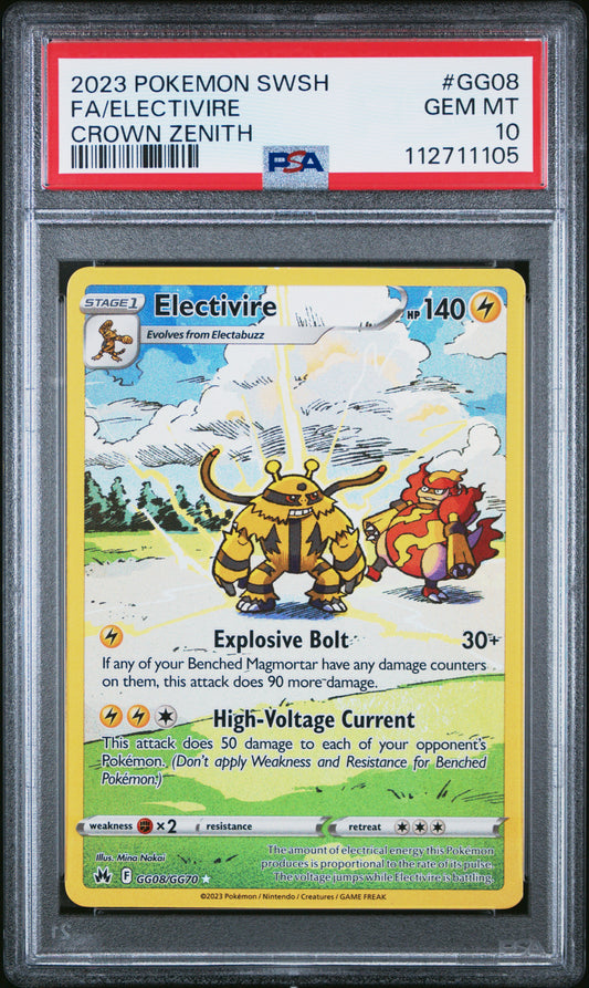 2023 Pokemon Sword And Shield Crown Zenith Fa/Electivire #GG08 PSA 10