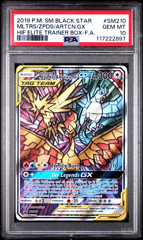 2019 Pokemon Sm Black Star Promo Mltrs/Zpds/Artcn.Gx #SM210 PSA 10
