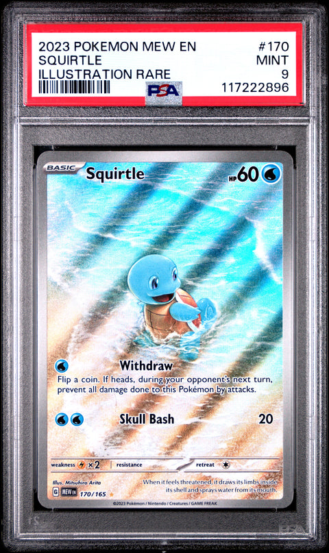 2023 Pokemon Mew En-151 Squirtle #170 PSA 9