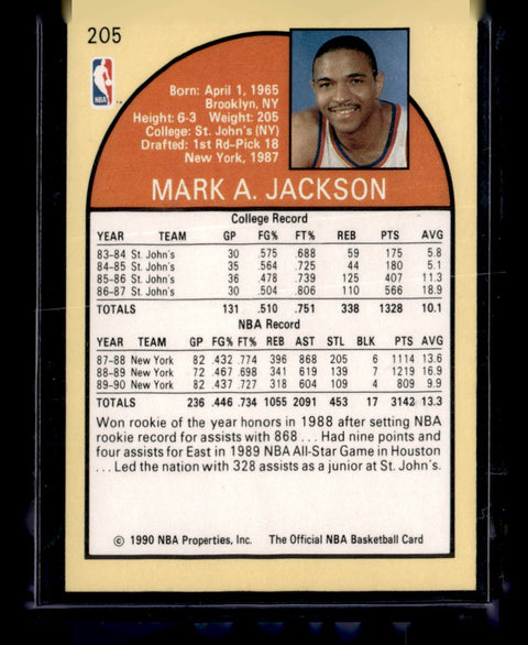 1990-91 Hoops #205 Mark Jackson