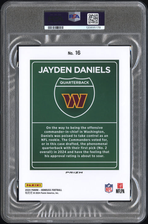 2024 Panini Donruss Downtown! #16 Jayden Daniels Downtown!-Oversize PSA 8