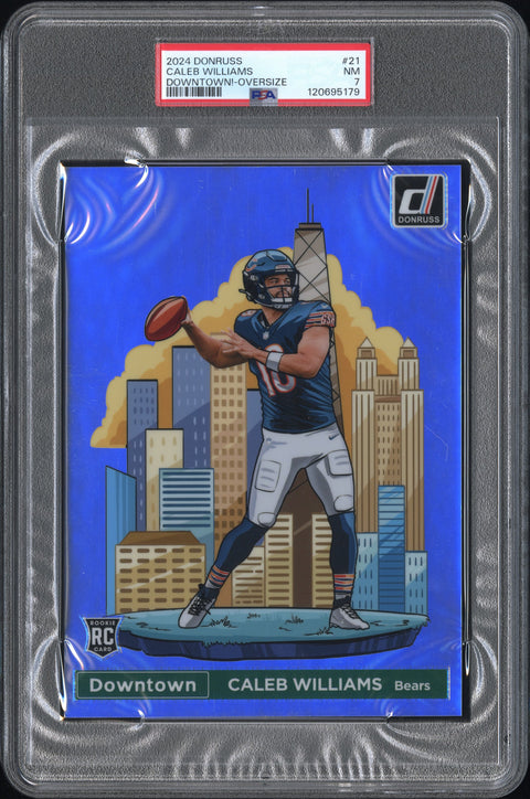2024 Panini Donruss Downtown! #21 Caleb Williams Downtown!-Oversize PSA 7