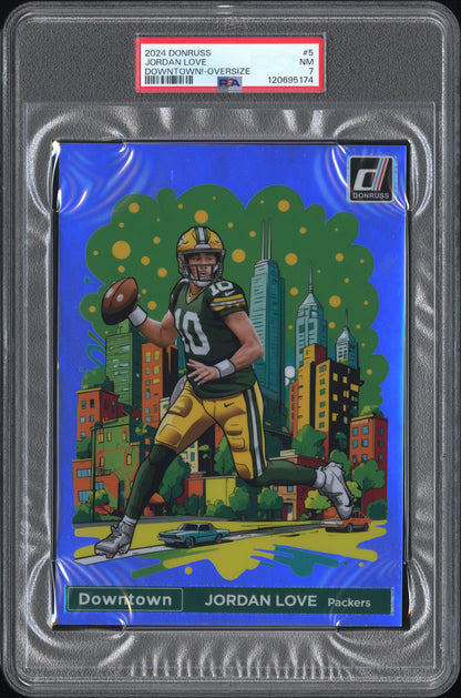 2024 Panini Donruss Downtown! #5 Jordan Love Downtown!-Oversize PSA 7 120695174