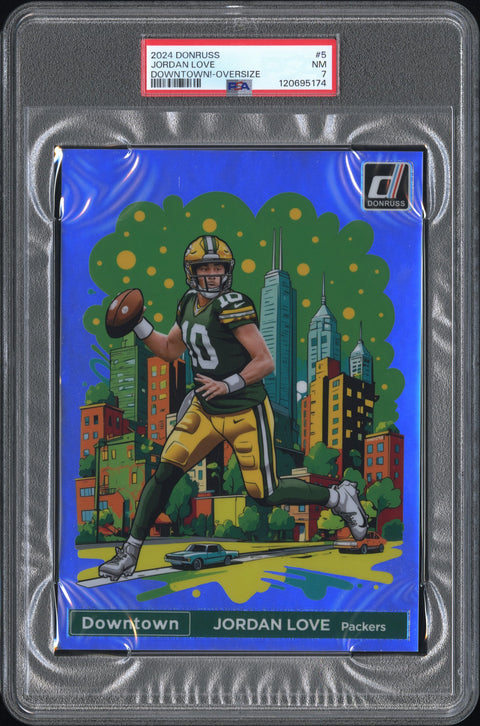 2024 Panini Donruss Downtown! #5 Jordan Love Downtown!-Oversize PSA 7 120695174