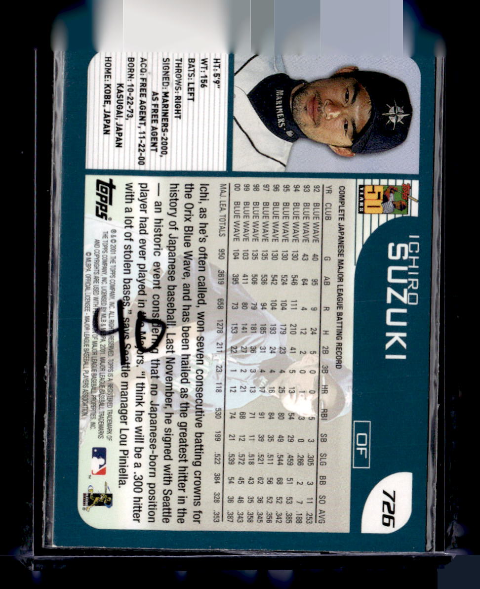 2001 Topps #726 Ichiro Suzuki