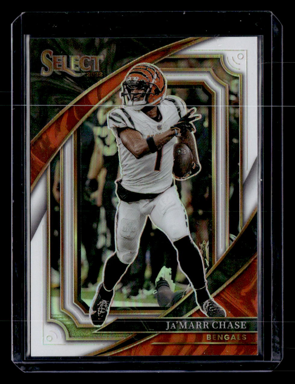 2022 Panini Select #338 Ja'Marr Chase White Prizm #/35