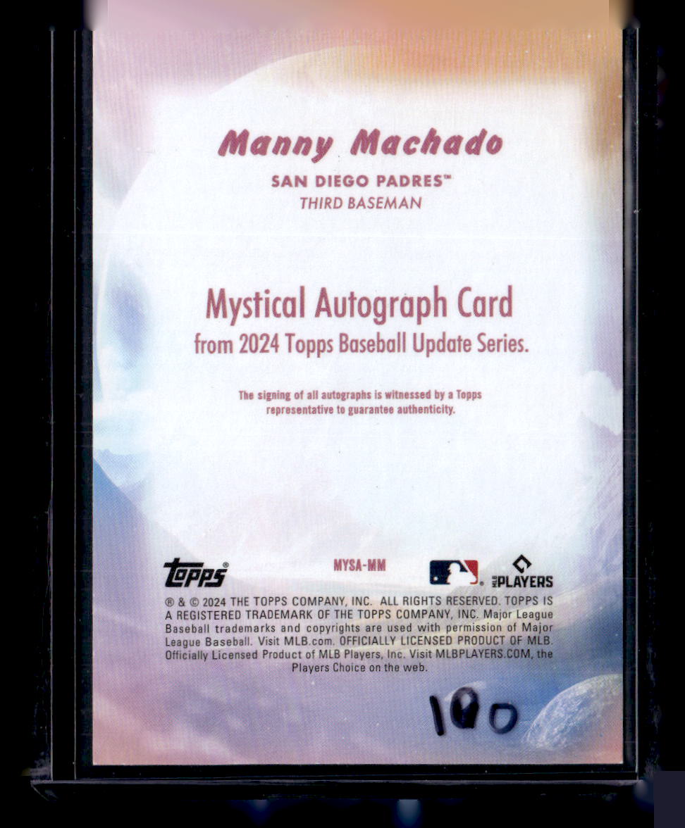 2024 Topps Update #MYSA-MM Manny Machado #MYSA-MM Mystical Autographs #/10