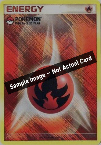 Pokemon,League & Championship Cards,Fire Energy (2009 Unnumbered POP Promo),Holofoil,Lightly Played — Sample Image, Not Actual Card