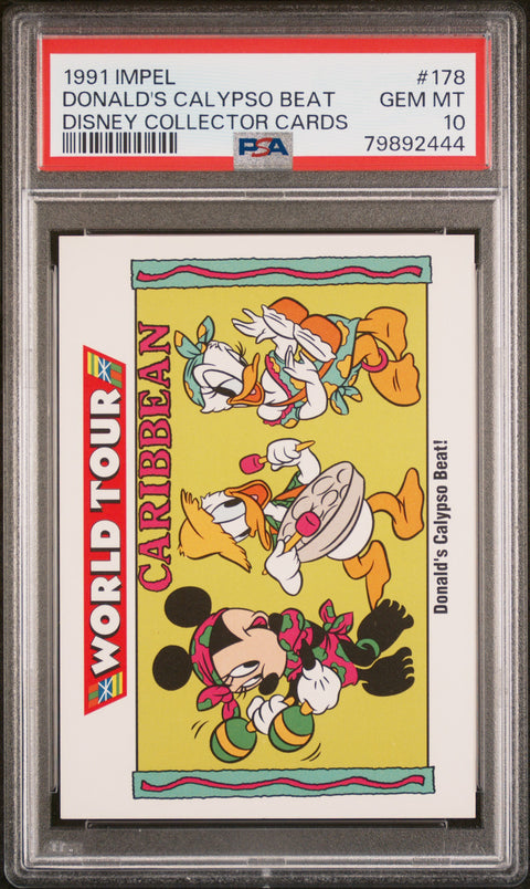 1991 Impel Disney Collector Cards #178 Donald'S Calypso Beat! Disney Collector Cards PSA 10
