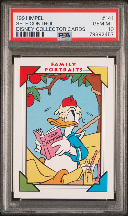 1991 Impel Disney Collector Cards #141 Self Control Disney Collector Cards PSA 10