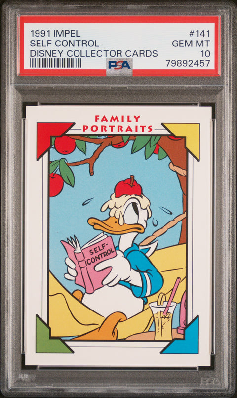 1991 Impel Disney Collector Cards #141 Self Control Disney Collector Cards PSA 10