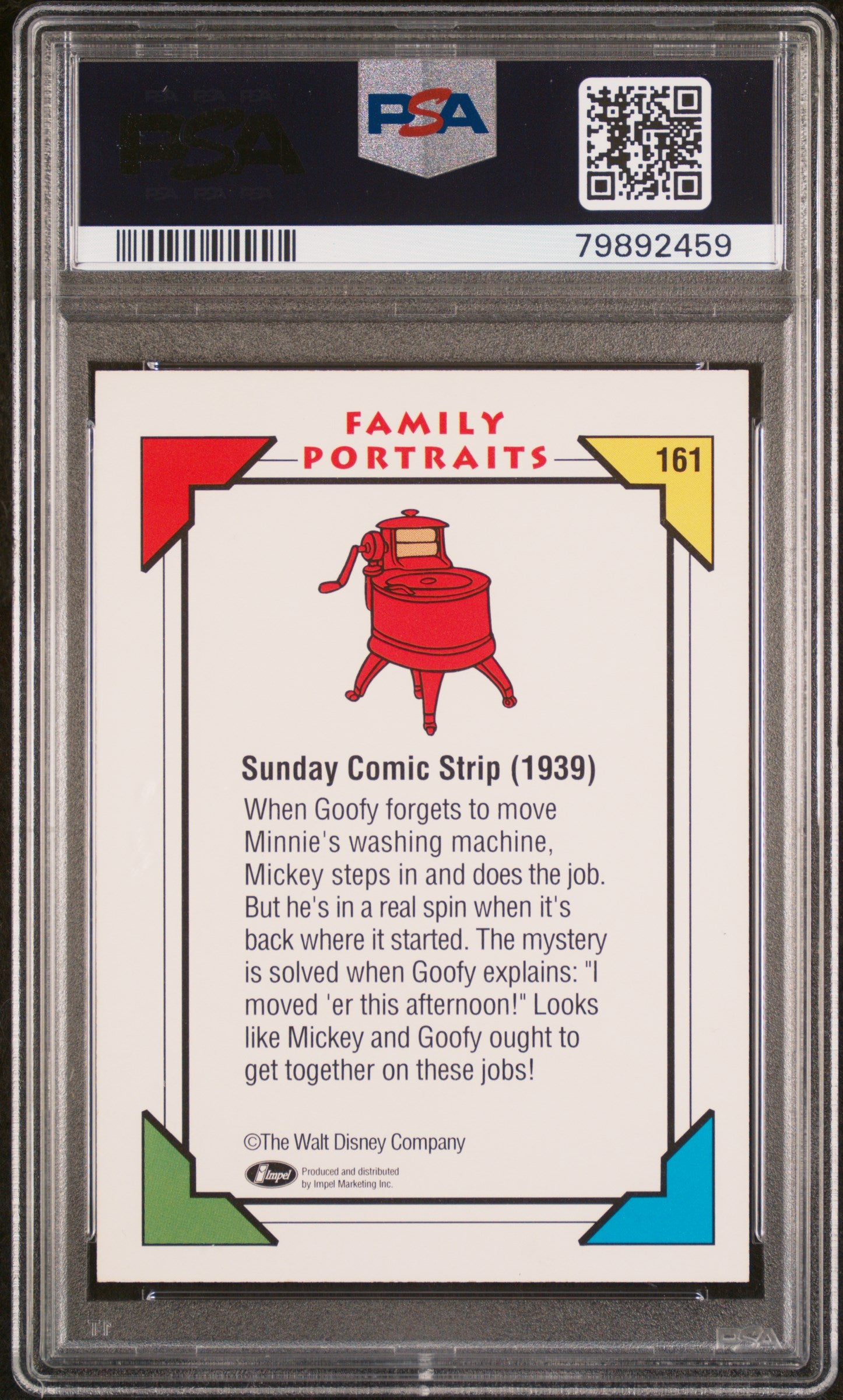 1991 Impel Disney Collector Cards #161 Sunday Cmc.Strip-'39 Disney Collector Cards PSA 10