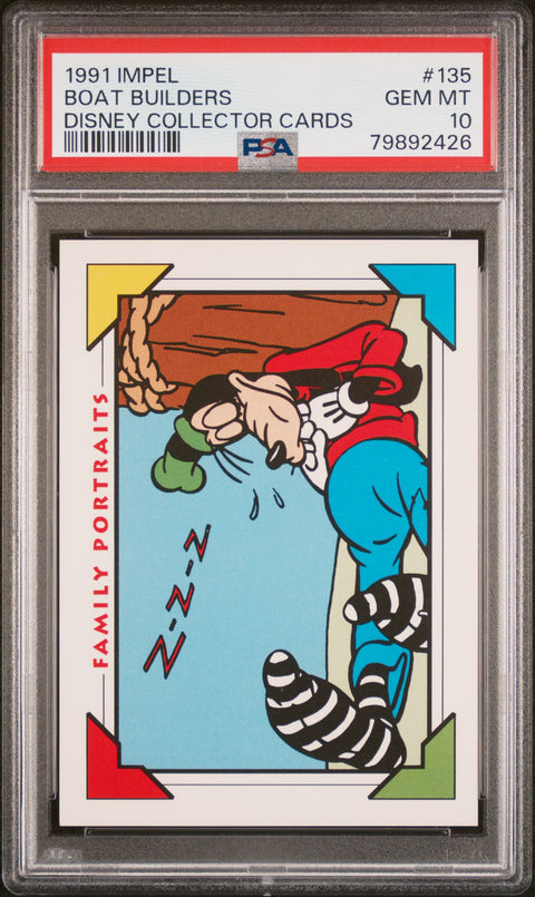 1991 Impel Disney Collector Cards #135 Boat Builders Disney Collector Cards PSA 10