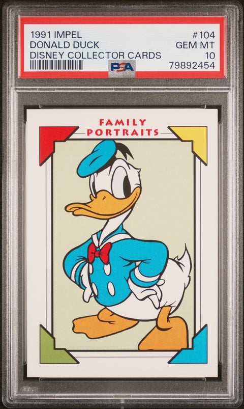 1991 Impel Disney Collector Cards #104 Donald Duck Disney Collector Cards PSA 10