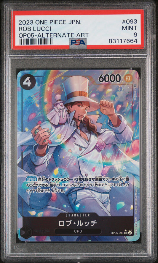 2023 One Piece Japanese Op05-Awakening Of The New Era #093 Rob Lucci Alternate Art PSA 9
