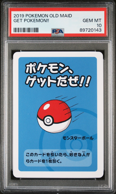 2019 Pokemon Old Maid Get Pokemon!! PSA 10