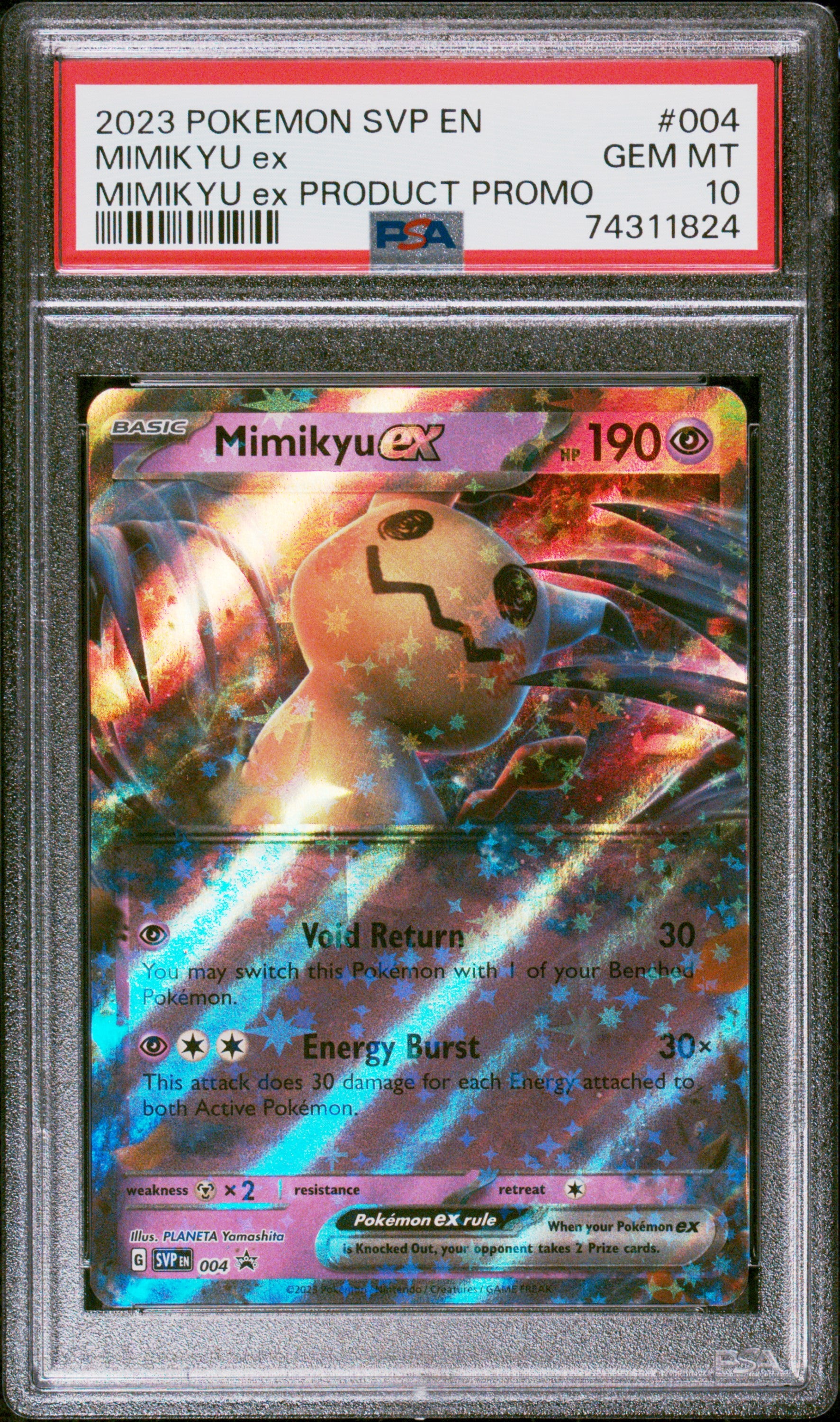 2023 Pokemon Svp En-Sv Black Star Promo Mimikyu Ex #004 PSA 10