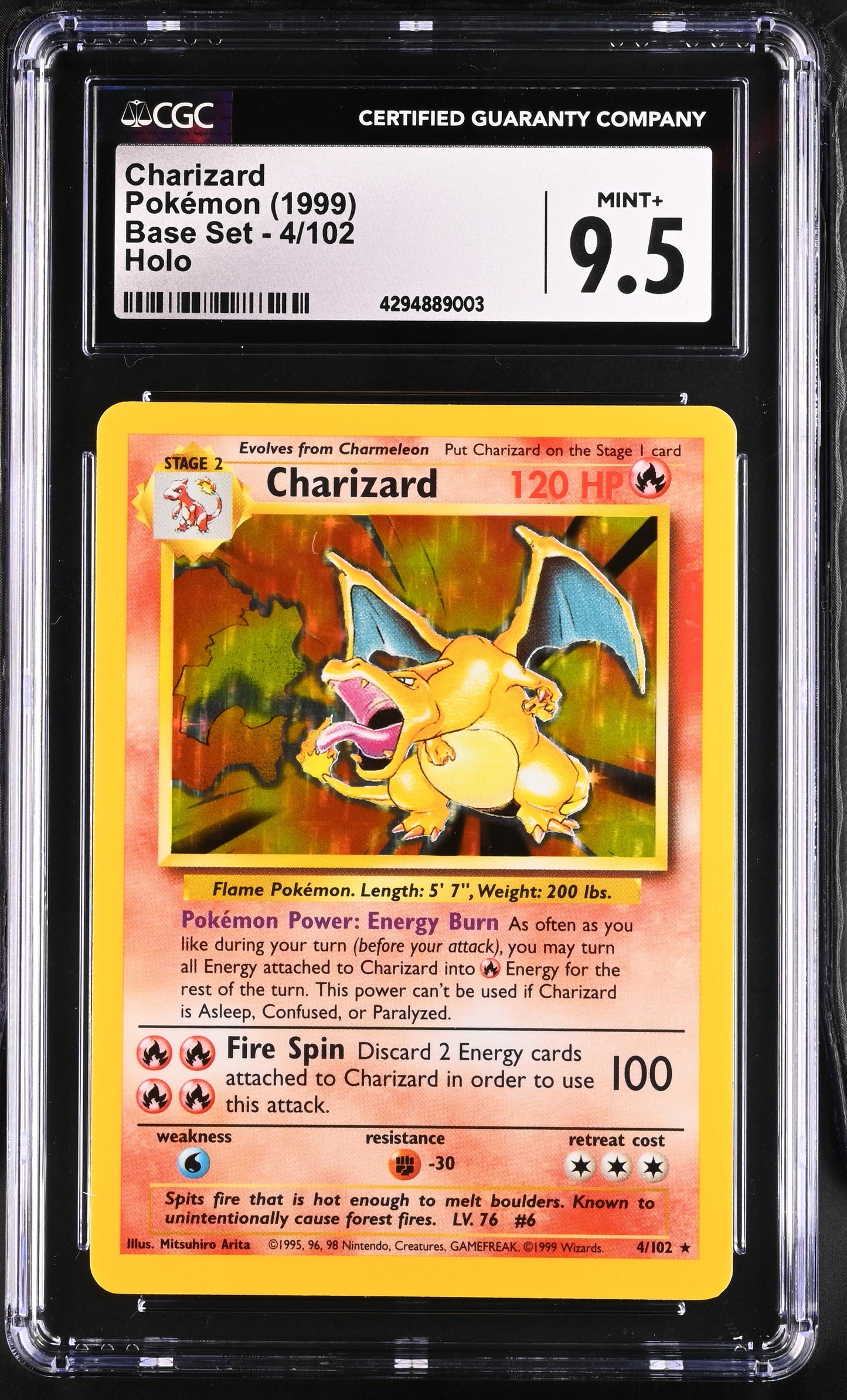 1999 Base Set #4/102 Charizard CGC 9.5