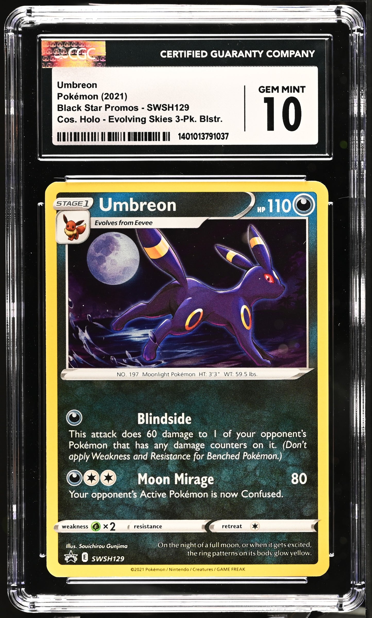 2021 Black Star Promos #SWSH129 Umbreon CGC 10