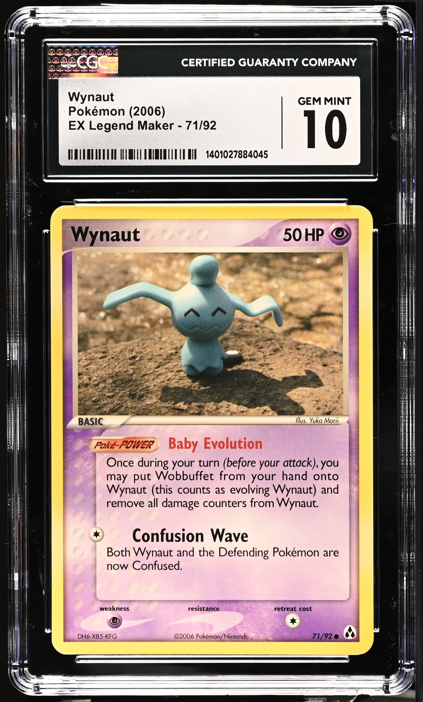 2006 EX Legend Maker #71/92 Wynaut CGC 10
