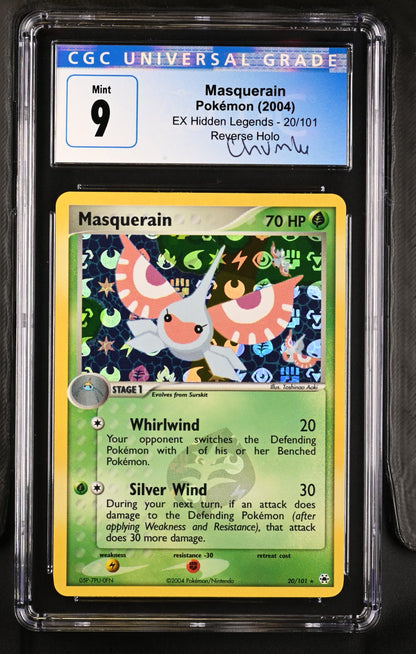 2004 EX Hidden Legends #20/101 Masquerain CGC 9