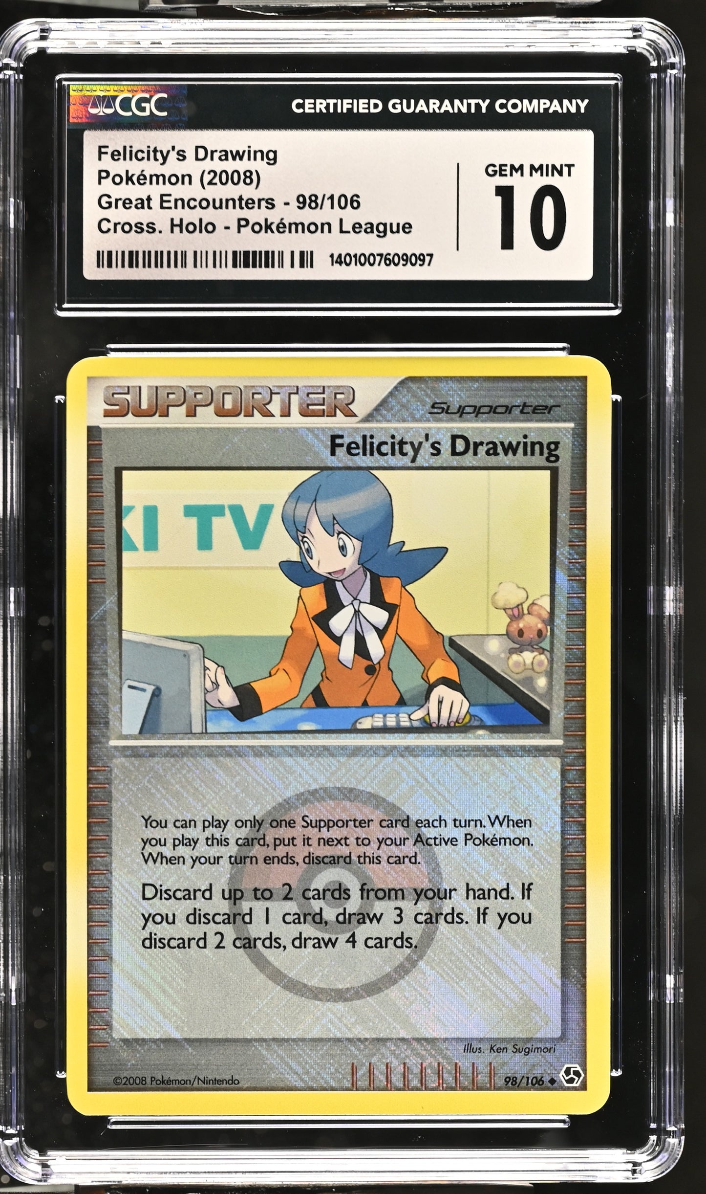 2008 Great Encounters #98/106 Felicity's Drawing CGC 10