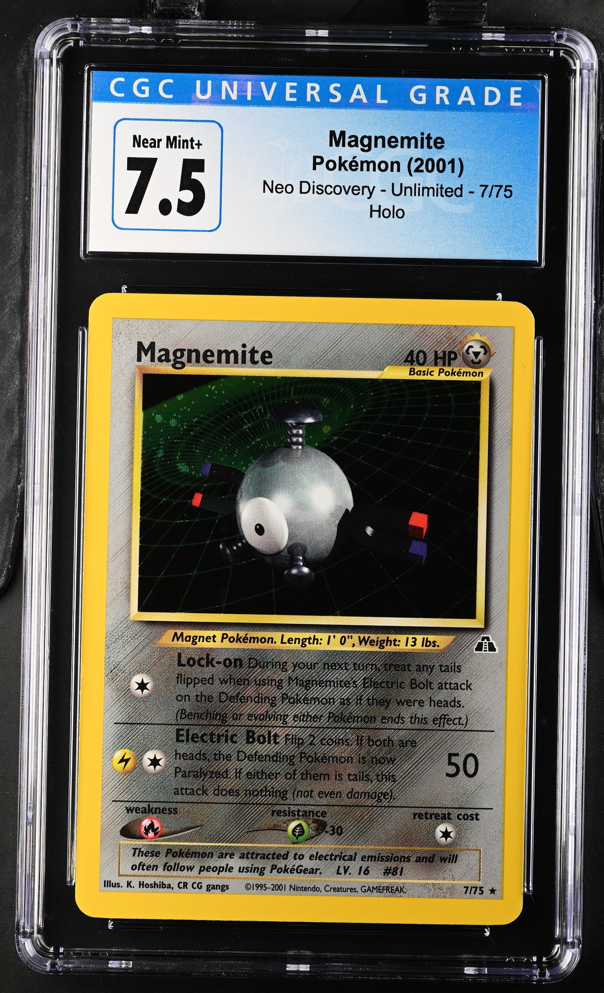 2001 Neo Discovery #7/75 Magnemite CGC 7.5