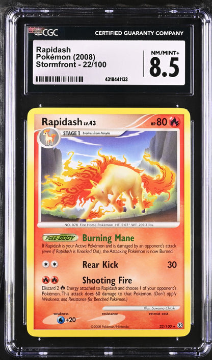 2008 Stormfront #22/100 Rapidash CGC 8.5