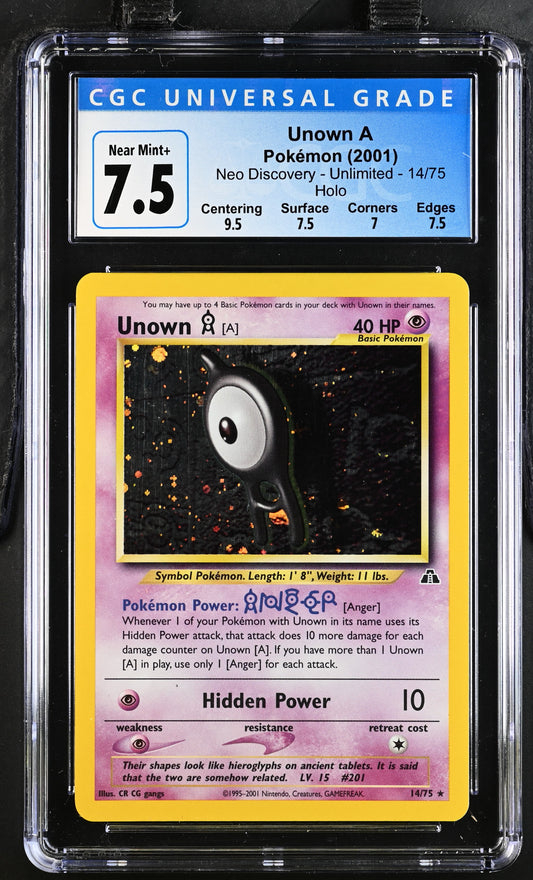 2001 Neo Discovery #14/75 Unown A CGC 7.5