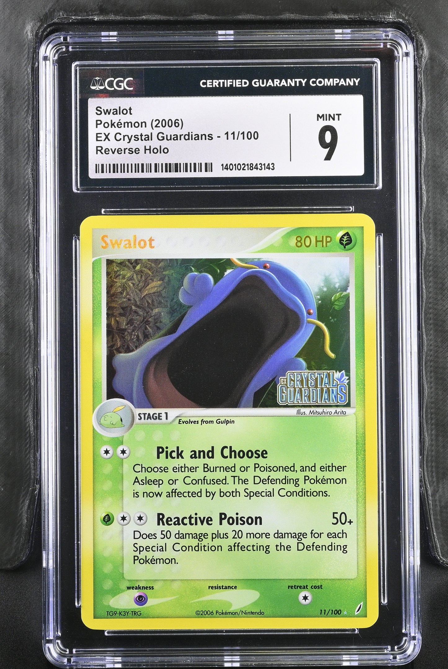 2006 EX Crystal Guardians #11/100 Swalot CGC 9
