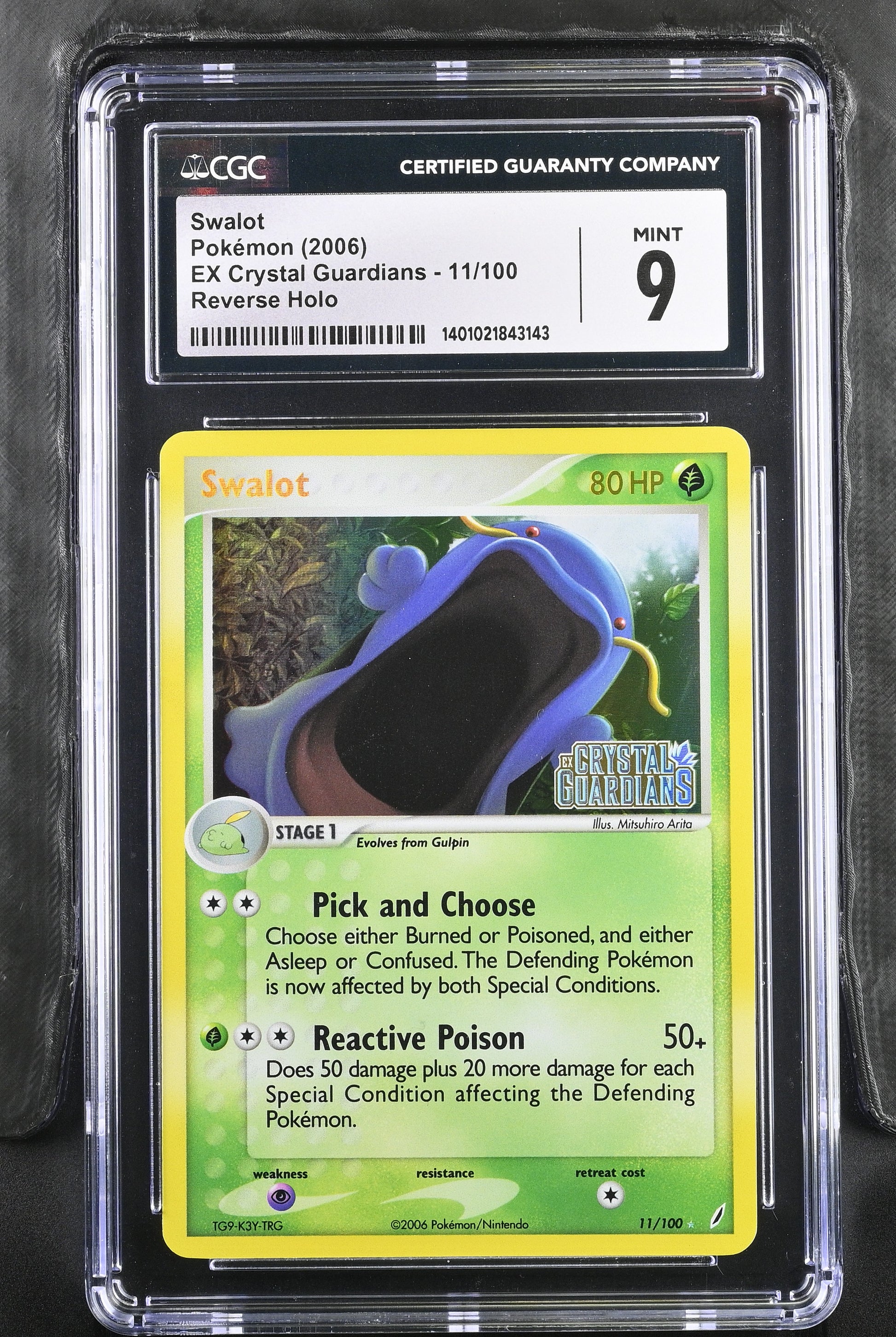 2006 EX Crystal Guardians #11/100 Swalot CGC 9
