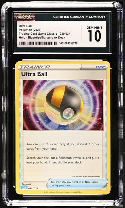 2023 Trading Card Game Classic #030/034 Ultra Ball CGC 10