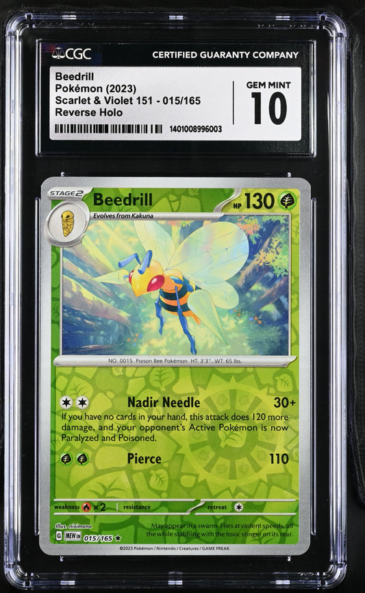 2023 Scarlet & Violet 151 #015/165 Beedrill CGC 10