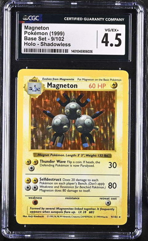 1999 Base Set #9/102 Magneton CGC 4.5