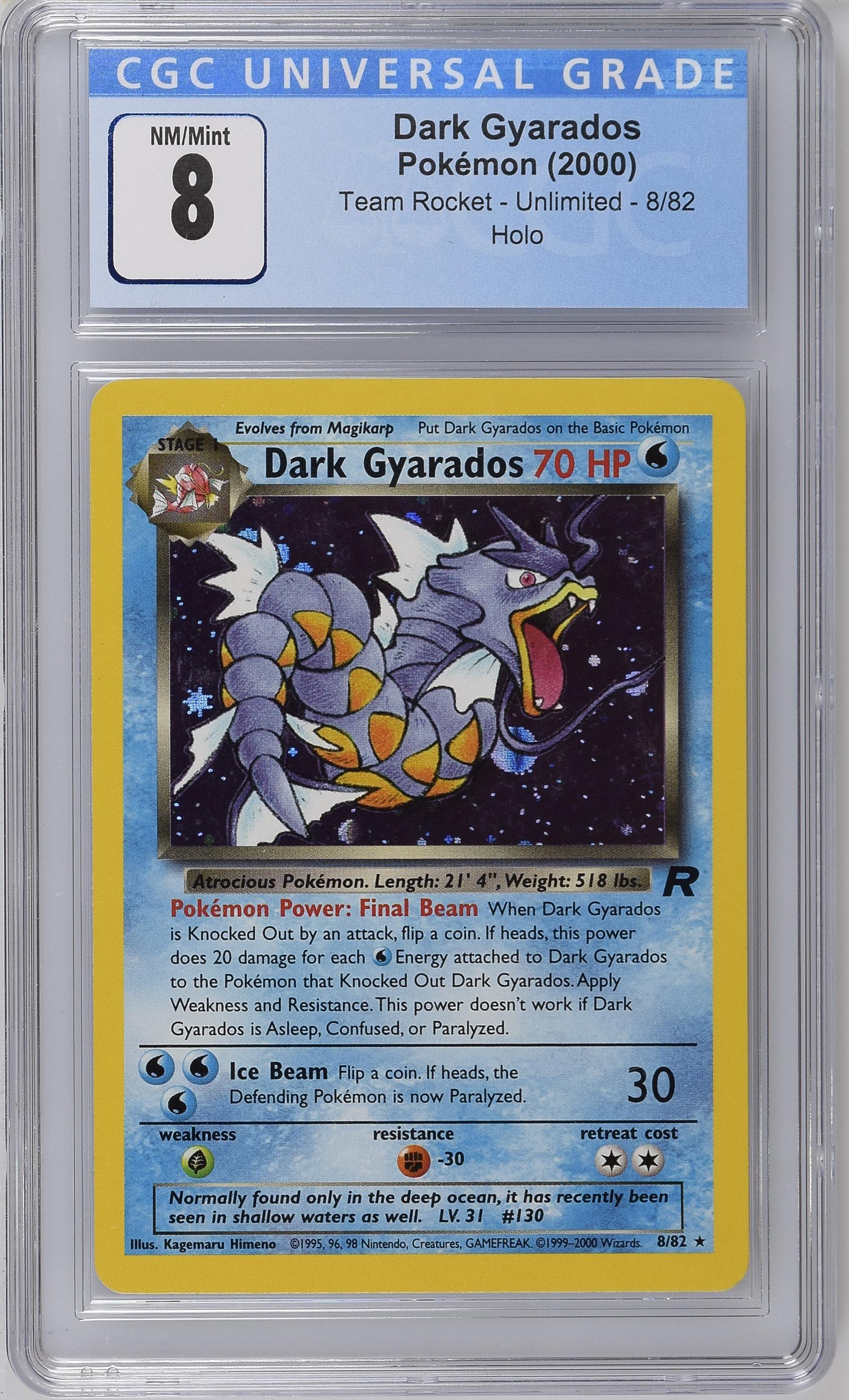 2000 Team Rocket #8/82 Dark Gyarados CGC 8