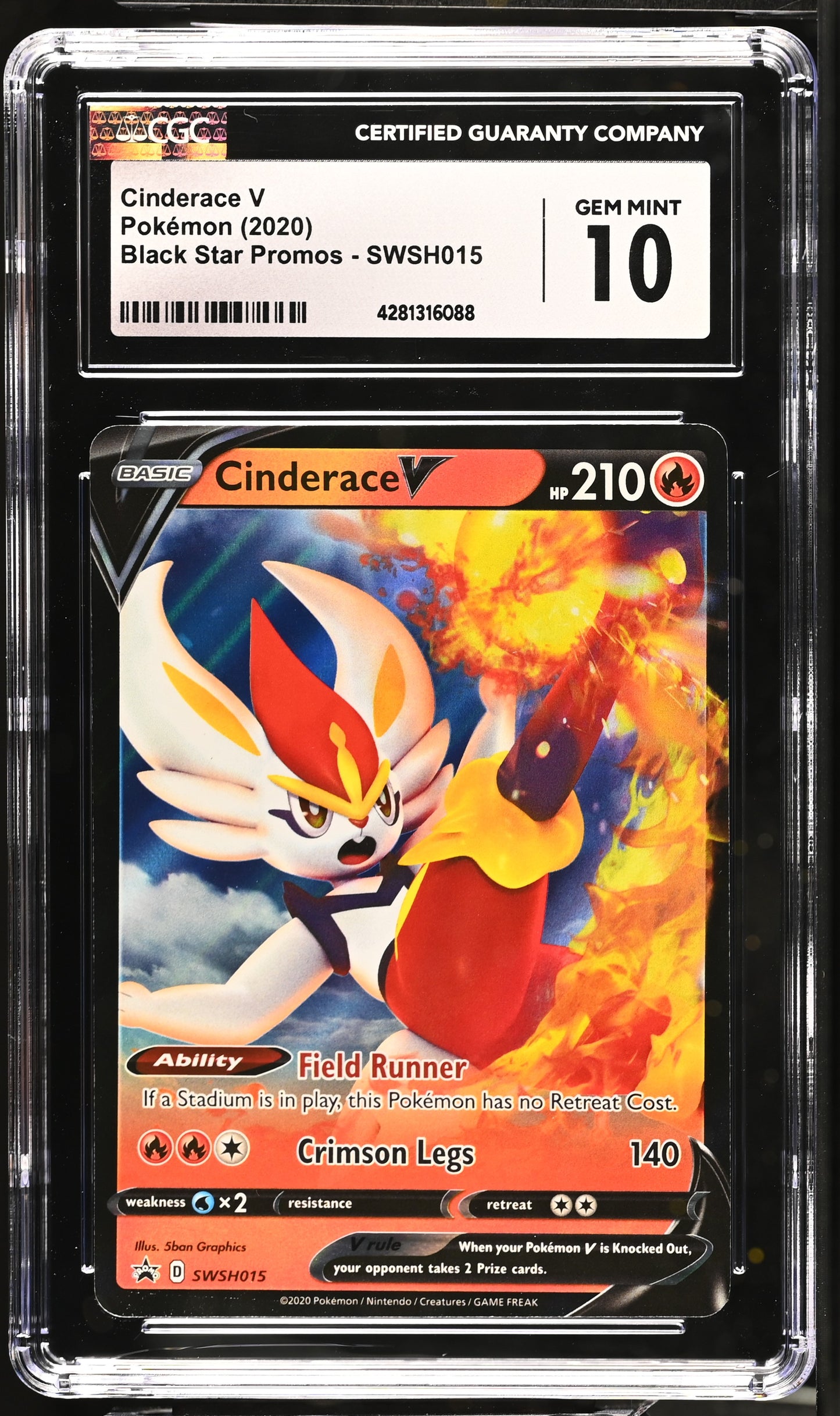 2020 Black Star Promos #SWSH015 Cinderace V CGC 10