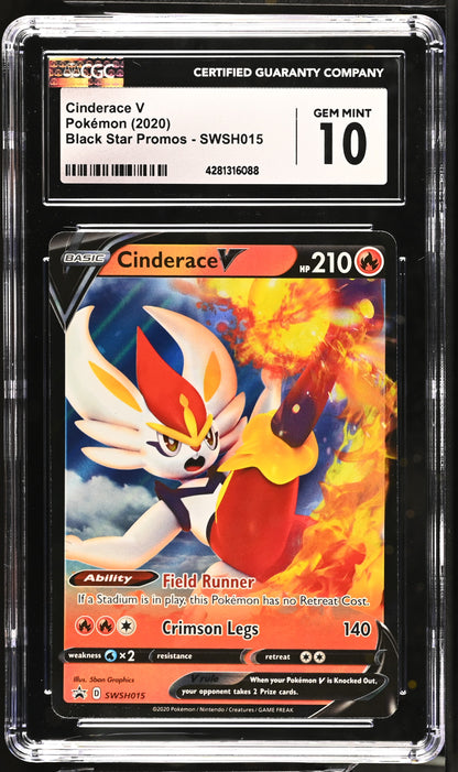 2020 Black Star Promos #SWSH015 Cinderace V CGC 10